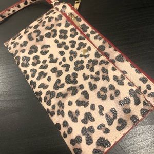 Leather Leopard Bag With Wallet